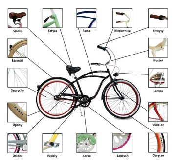 Женский велосипед Beach Cruiser 26 LADY черные шестерни розовый ROYALBI shimano