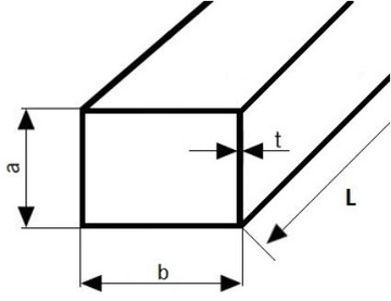 Profil stalowy zamknięty 100x80x5 długość 2000mm