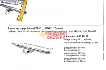 LINEARIS COMPACT L750 БОКОВОЙ СЛИВ DN50