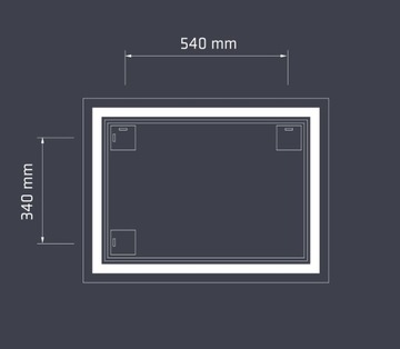 Зеркало со светодиодной подсветкой VE 80x60 см ECOLight ALU