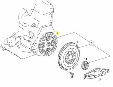 Диск сцепления Мерседес A0152501603