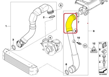 RURA WĄŻ TURBO INTERCOOLERA BMW 7 E65 730d 7797708