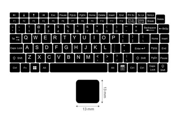 Наклейки на клавиатуру ноутбука ПК 13х13 - 10 шт.