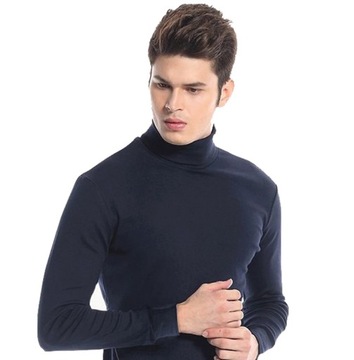 Elegancki golf sweter męski AREK swetry XL granato