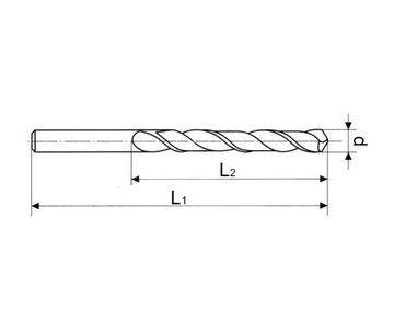 WIERTŁO DO METALU FI 6.8 MM BIAŁE HSS NWKA SREBRNE