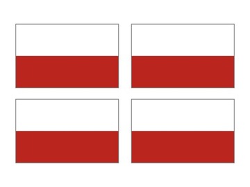 Наклейки с флагом Польши на шлемы, мотоциклы, велосипеды, 4 шт.