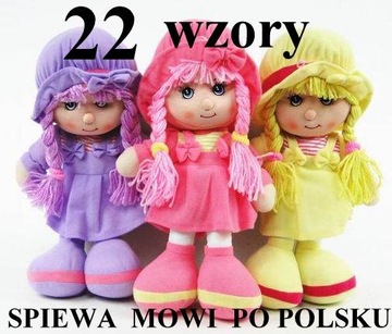 LALKA szmaciana ŚPIEWA i mówi PO POLSKU 30wzorów