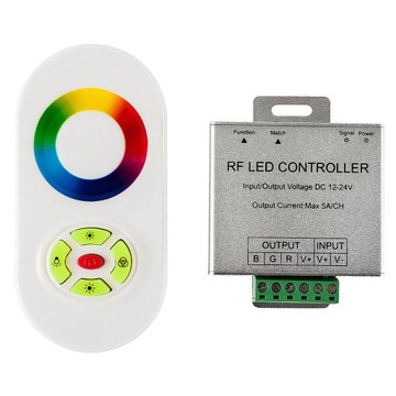 ZESTAW 17m TASMA LED RGB 5050 PILOT RF DOTYK ZASIL