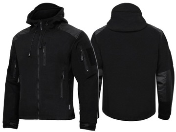 TEXAR HUSKY ТАКТИЧЕСКАЯ ФЛИСОВАЯ ТОЛСТАЯ 360г ЧЕРНАЯ ФЛИСОВАЯ КУРТКА 4XL