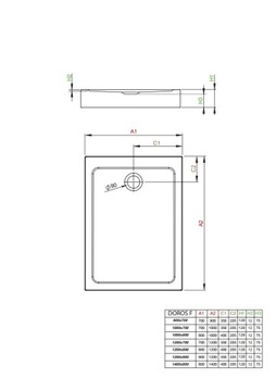 Душевой поддон Radaway DOROS F Compact 100x70