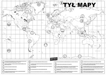 СКРЕТЧ-КАРТА МИРА ДЕЛЮКС 42,5х30см + БЕСПЛАТНЫЙ ТРУБ