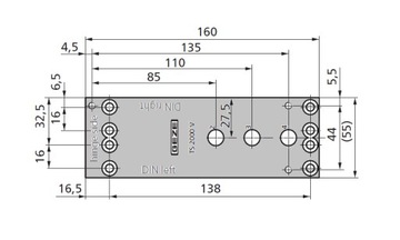 Монтажная пластина для доводчика GEZE TS 2000 V BC