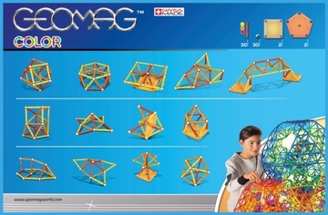 Цветные магнитные блоки GEOMAG, 64 элемента GEO262