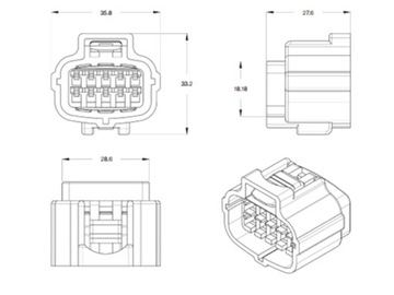 РАЗЪЕМ ECONOSEAL CUB 10 PIN 174655-2 TYCO