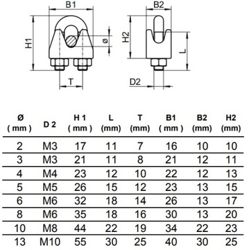 ЗАЖИМ ИЗ НЕРЖАВЕЮЩЕЙ ТРУБЫ, ТИП U, A4, D=5MM