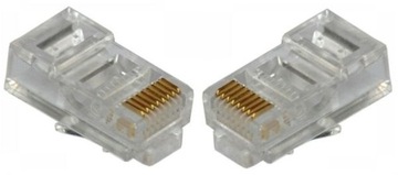 Вилка RJ45 8P8C (провод) КАТ. Цена 5Е за 2 шт.