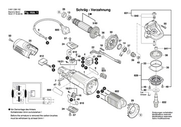 Режимы передач Bosch GWS 7-125 GWS 720 GWS 7-115 GWS 7-100 GWS 750 700