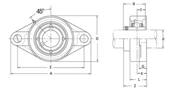 КОРПУС UCFL 203 САМОВЫРАВНИВАЮЩИЙ ПОДШИПНИК