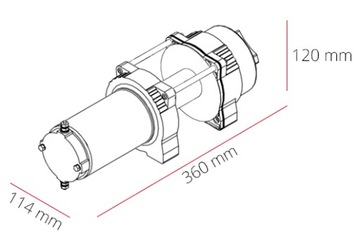 ЭЛЕКТРИЧЕСКАЯ ЛЕБЕДКА 3500HD 1,6/3,2Т ВНЕДОРОЖНАЯ 12В