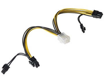 Adapter zasilania 6pin na 2x 6pin karta graficzna