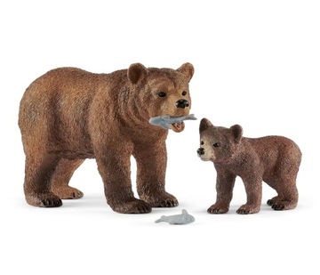 SCHLEICH Grizzly мама с медвежонком 42473