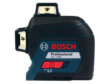 Bosch Professional 360° вертикальный и горизонтальный лазер GLL3-80 с поперечными линиями