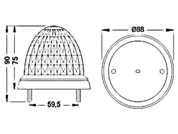 12 Светодиодная контрольная лампа SMD POM