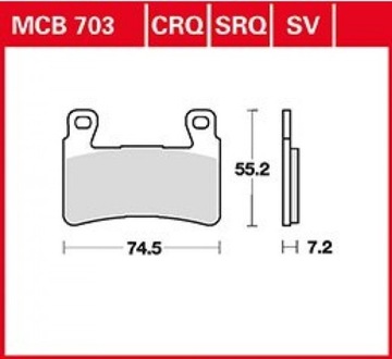 ТОРМОЗНЫЕ КОЛОДКИ ПЕРЕДНИЕ TRW HONDA CBR 600 F4i 99-07