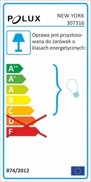 NEW YORK Наклонный садовый бра 230В E27 Polux