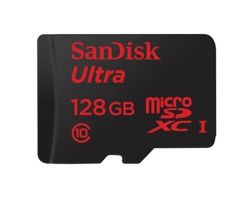 Карта памяти SANDISK 128 ГБ micro SD XC CL 10 ULTRA 100 МБ UHS1 для телефона