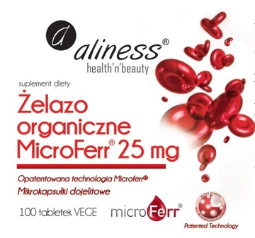 Aliness Iron MicroFerr 25 мг БИОДОСТУПНЫЙ ОВОЩ 100 г.