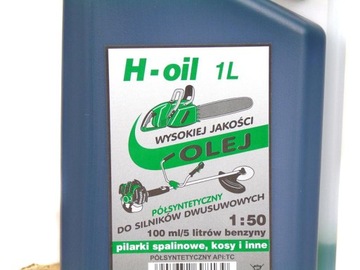 1л H-OIL для смеси бензопилы, бензинового кустореза 2Т.