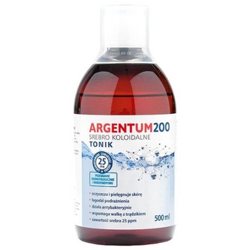 ARGENTUM 200 КОЛОИДНОЕ СЕРЕБРО 25 ppm ТОНЕР ДЛЯ ЛИЦА Aura Herbals 500 мл