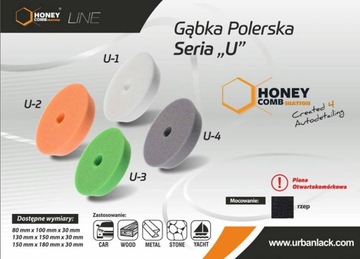 Honey U Gąbka polerska 130/150mm pod DA średnia PŃ