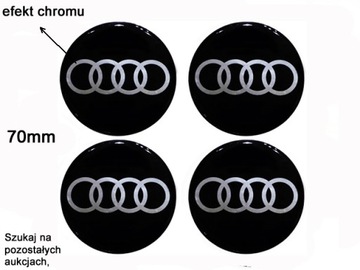 ЭМБЛЕМЫ AUDI 70 мм НАКЛЕЙКИ НА КОЛЕСНЫЕ КОЛПАКИ АЛЮМИНИЕВЫЕ ДИСКИ