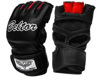 ТРЕНИРОВОЧНЫЕ ПЕРЧАТКИ BELTOR MMA BLADE RED XL КОЖАНЫЕ