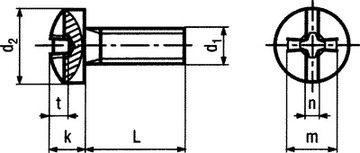 BOSSARD Шуруп M4x10мм BN1435 PH2 x25шт.