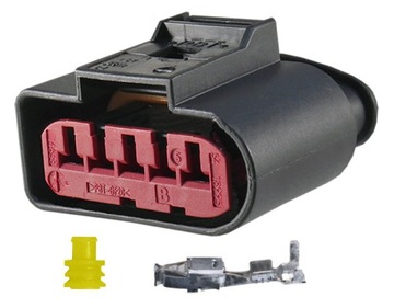 1j0973775a 1j0973999a штекер разъём датчик расхода воздуха фото №1