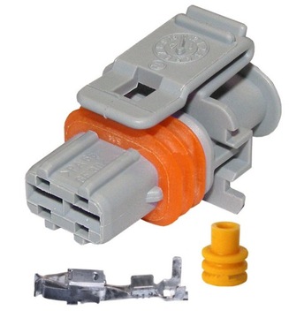 Штекер инжектора z/2 bosch 2pin 1928403722 серый фото №1