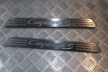 Планки декоративний накладки порогові porsche cayenne s 7p5 рестайлінг фото №1