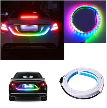 Стрічка стрічка led rgb drl багажник плаваючий поворотник третій сплав 122cm фото №1