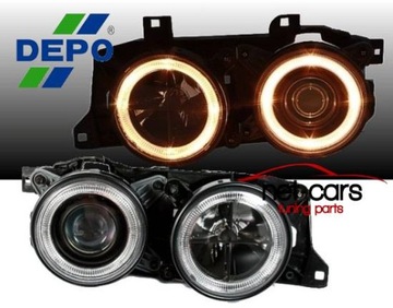 Фонаря рефлекторы fk bmw 3 e30 черное angel глазки b, фото