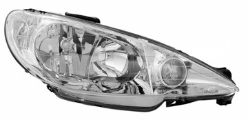 Нова фара peugeot 206 h7/ h7 правий, фото
