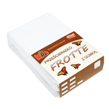 Sheet terry cloth with elastic band 200x220 white caro, фото