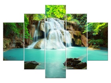 Image on canvas waterfall 150x105 landscape 1969a_ 5h, фото