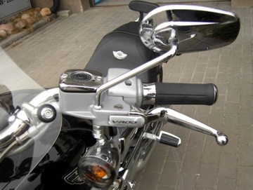 Harley davidson v-rod, touring, softail mirror chrome left (short) hd, фото