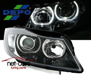 Фонаря рефлекторы bmw 3 e90 e91 -11 angel eyse led подсветка, фото