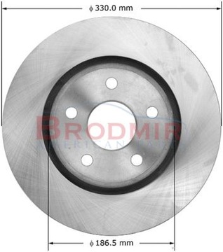 Brake disc front 330mm grand cherokee 11 - 15, фото