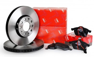 Тормозные диски колодки trw перед - toyota auris 295mm, фото