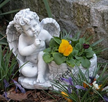 Good figurine angel з flowerpot s101067 new, фото